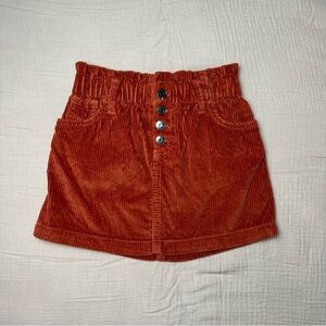Cat & Jack fall mini toddler girl corduroy orange skirt XS(4/5)